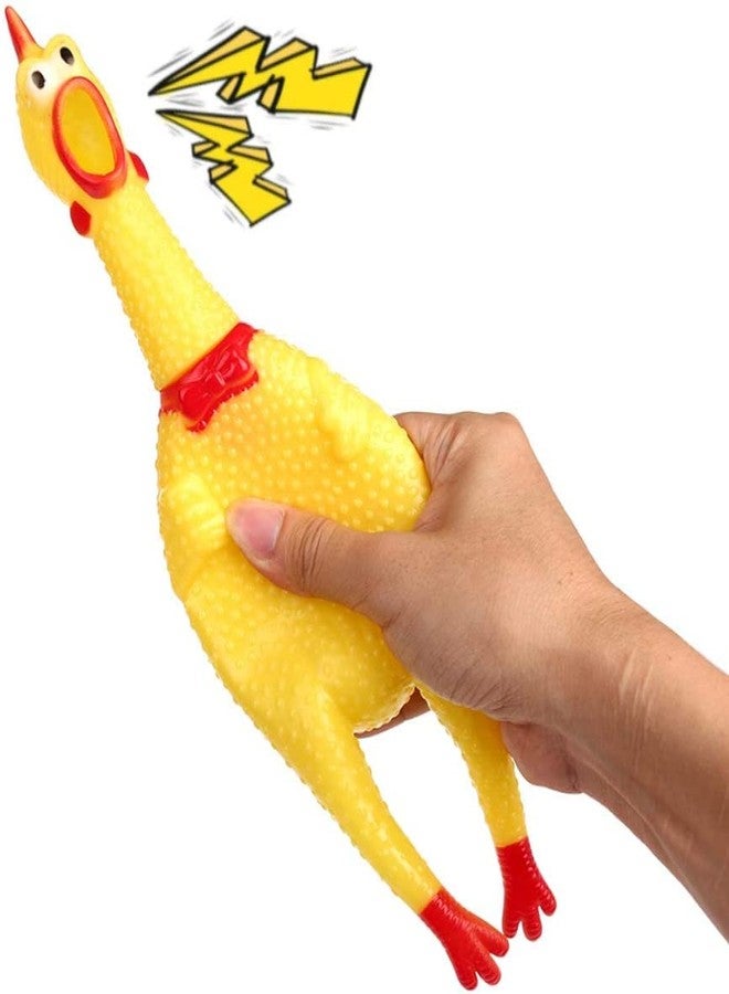 THE DDS STORE Rubber Screaming Chicken Toy for Kids & Pets - Super Durable & Funny Squeaky Chicken Dog Chew Toy - Image 3